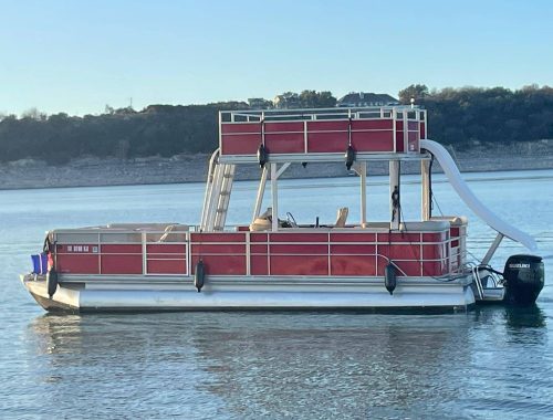 Seas The Day 15 Passenger Party Boat with Slide Seas The Day & Tequila Sunrise are 15 Passenger Party Boat on Lake Travis with Slide