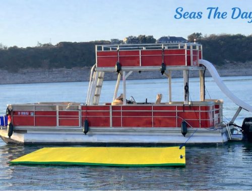 Seas The Day - 15 Passenger Tritoon with waterslide